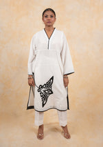 Load image into Gallery viewer, White Stylish Embroidered Long Co-ord Set
