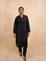 Load image into Gallery viewer, Black Princess Cut A Line Suit Without Dupatta
