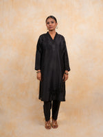 Load image into Gallery viewer, Black Princess Cut A Line Suit Without Dupatta
