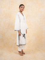 Load image into Gallery viewer, White Stylish Embroidered Long Co-ord Set
