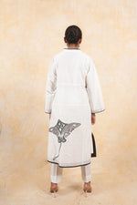 Load image into Gallery viewer, White Stylish Embroidered Long Co-ord Set
