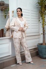 Load image into Gallery viewer, Beige Jacket Suit with Pant
