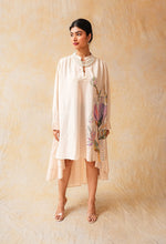 Load image into Gallery viewer, Peach Hand Painted high low Tunic Dress
