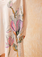 Load image into Gallery viewer, Peach Hand Painted high low Tunic Dress
