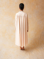 Load image into Gallery viewer, Peach Hand Painted high low Tunic Dress
