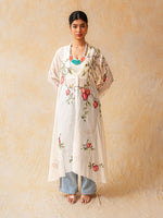 Load image into Gallery viewer, White Hand Painted Mulmul Tunic
