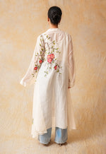 Load image into Gallery viewer, White Hand Painted Mulmul Tunic
