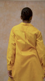 Load and play video in Gallery viewer, Breezy Yellow Linen Embroidered Coord Set
