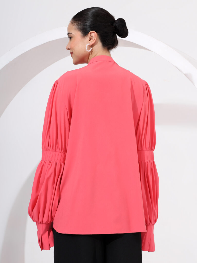 Chinese Collar With Smart Pleated Sleeves - Image 3