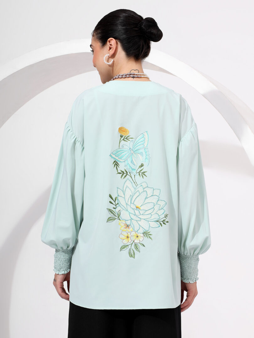 Smart V Neck With Front Pleat With Smoking Cuff - Image 3