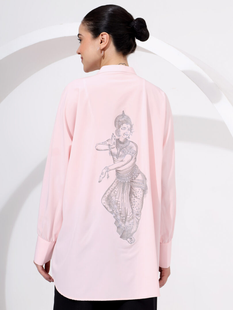 Thread Embroidery Front and Back Bharatnatyam Dancer - Image 3