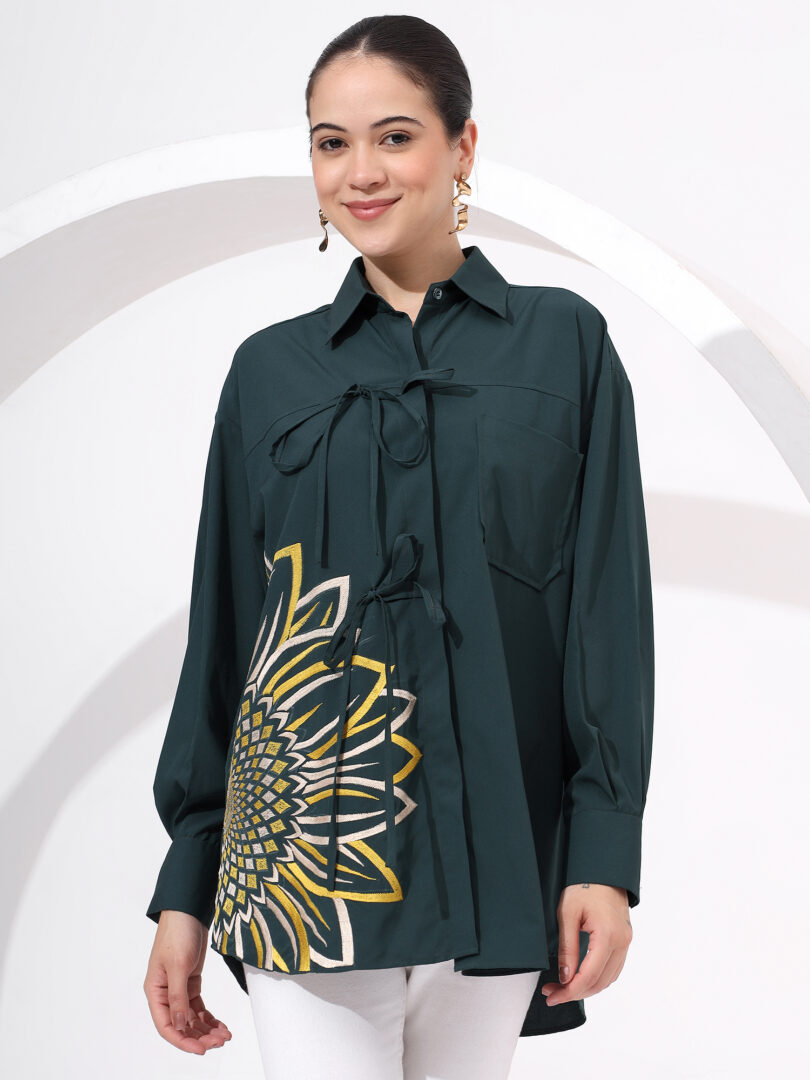 Resham Embroidery Tie Up Styling Easy Fit