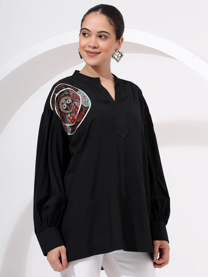 Colourful Resham Embroidery Front & Back - Image 2