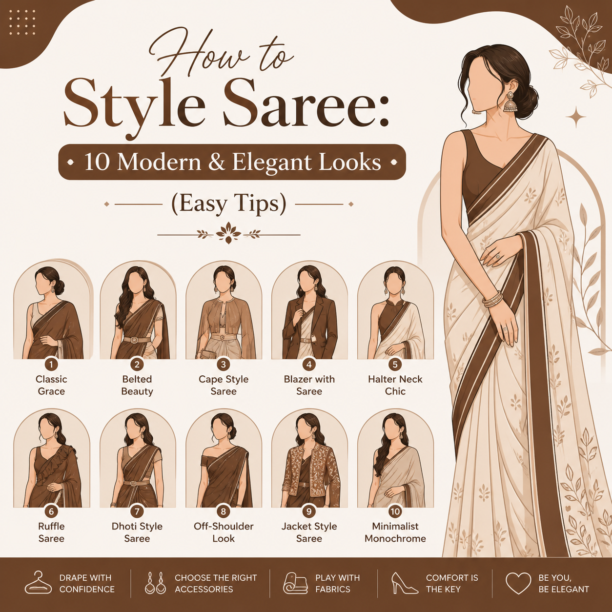 how to style saree