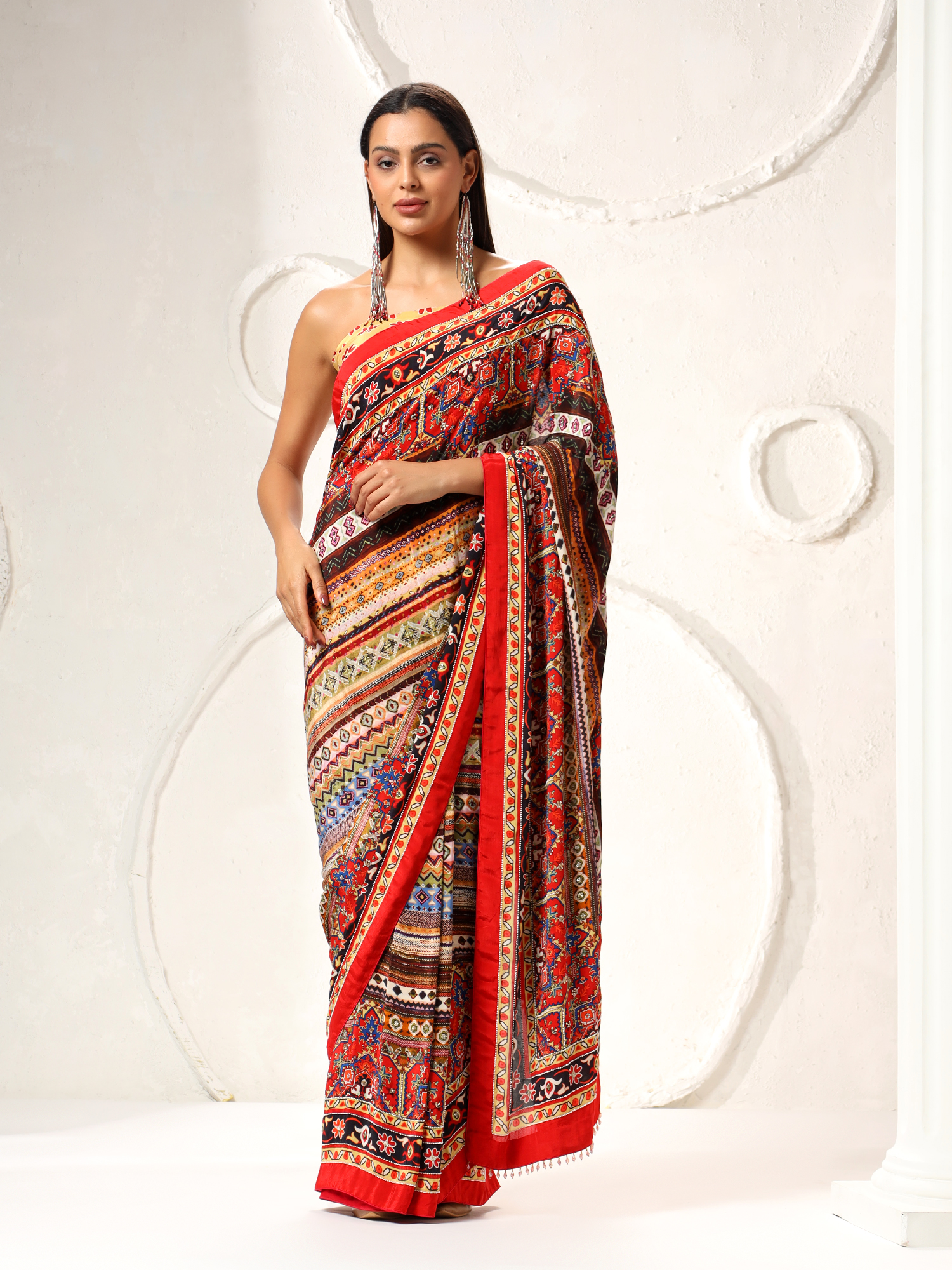 Digital Printed Crepe Saree