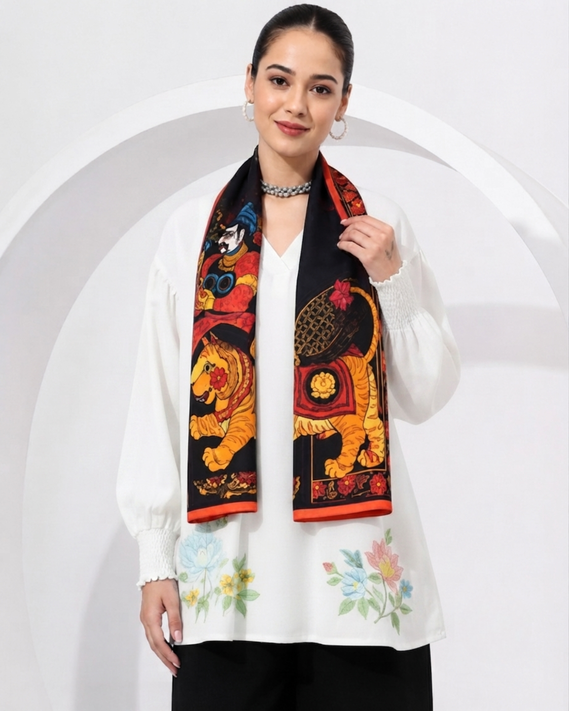luxury silk square scarf