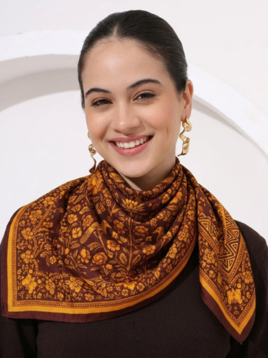 floral print silk scarf online,